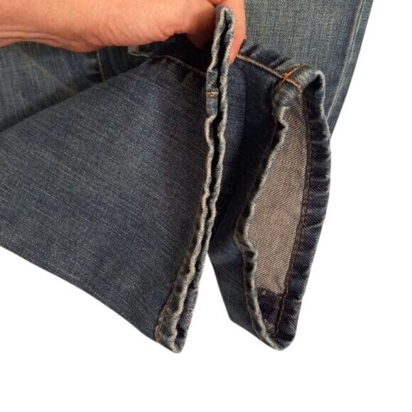 Ann Taylor Loft Size 8 Jeans Boyfriend Distressed Blue Denim - Picture 6 of 13